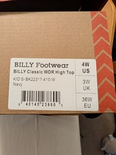 Billy Footwear classic wdr high tops, navy blue,size 4W only worn twice.