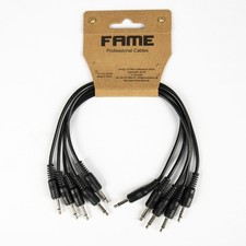 Eurorack Patchkabel 30cm 5er Set Schwarz 3,5m...