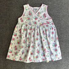 Vintage Oshkosh B gosh Cotton Sleeveless Allover Floral Dress VTG 90s USA 2T