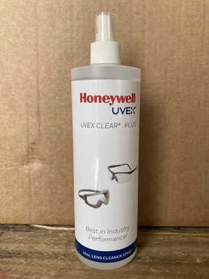 Pack of 6 Honeywell UVEX Clear Plus Lens Cleaner Spray Bottles