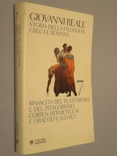 STORIA DELLA FILOSOFIA GRECA E ROMANA 7 Giovanni Reale  Bompiani  2010  Rinascit