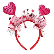 Valentines Headband Pink Heart Hair Accessories for 1 Count Pack of 1 2. Pink