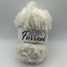 Knitting Fever FURREAL Faux Fur Canadian ARCTIC FOX Soft 3.52oz 100g 65m Col 01