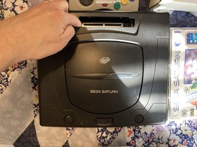 Sega Saturn MK-80000A With Controllers & 15 Games & Pound HDMI Adapter +extras