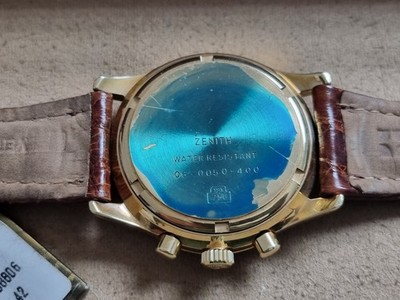 Zenith El Primero 06.0050.400 Gelbgold 18 Kt 40 mm weißes Zifferblatt voll 1997 Nos