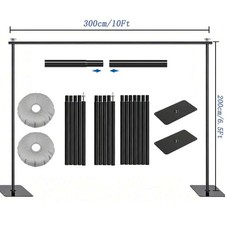 Backdrop Stand 10x7ft Photo Studio Adjustable Metal Wedding Party