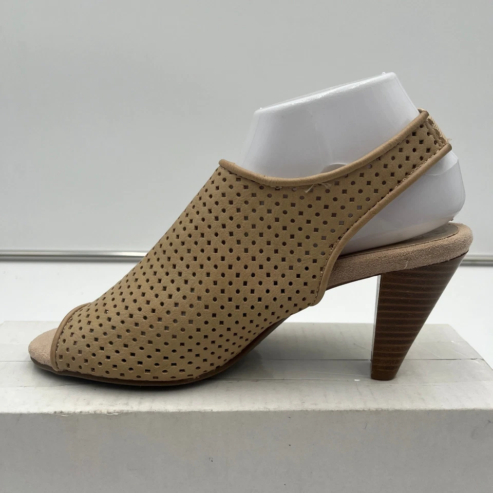 Аэрозоли выживания желтовато-коричневый перфорированный заглянуть носок слинга каблука сандалии 8,5 Вт - Изображение 2 из 4