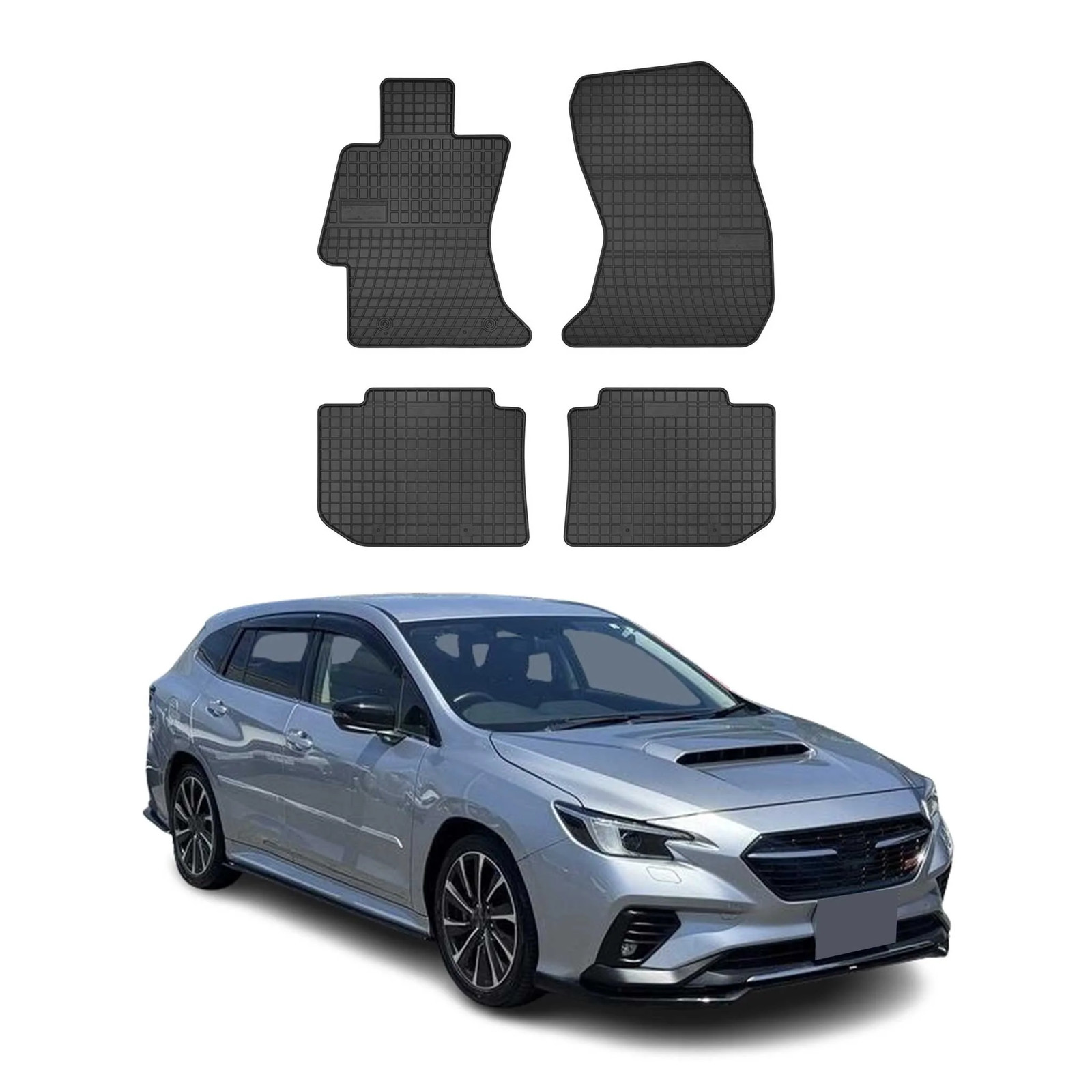 Tapis Subaru Levorg 2015-2022 en caoutchouc noir premium anti-usure