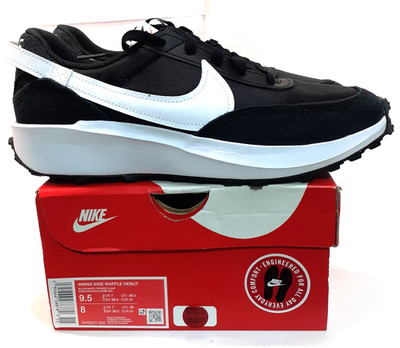 Nike Waffle Debut Running Shoes Sneakers Black White DH9522-001 Men s Size 9.5