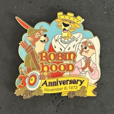 Rare Disney Pin Robin Hood 30th Anniversary LE 1500 Robin, Marian, Prince John