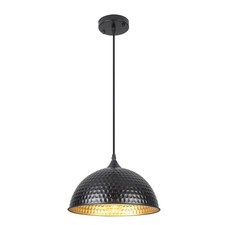 Black Pendant Lights Kitchen Island 12 Inch, Vintage Hammered Pendant Light F...