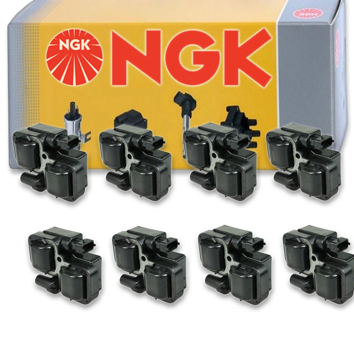 8 pcs NGK Ignition Coil for 2006 Mercedes-Benz CLS55 AMG 5.5L V8 - Spark ov