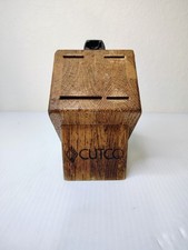 CUTCO Knife Block 4 Slot Honey Oak Wood Made in USA Kitchen Holder Storage