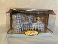 Barbie 1998 Decor Collection Living Room Chair Ottoman Set