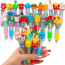Adorable 20-Pcs Kawaii Ballpoint Pens - 4 Colors Each for Kids' Creativity