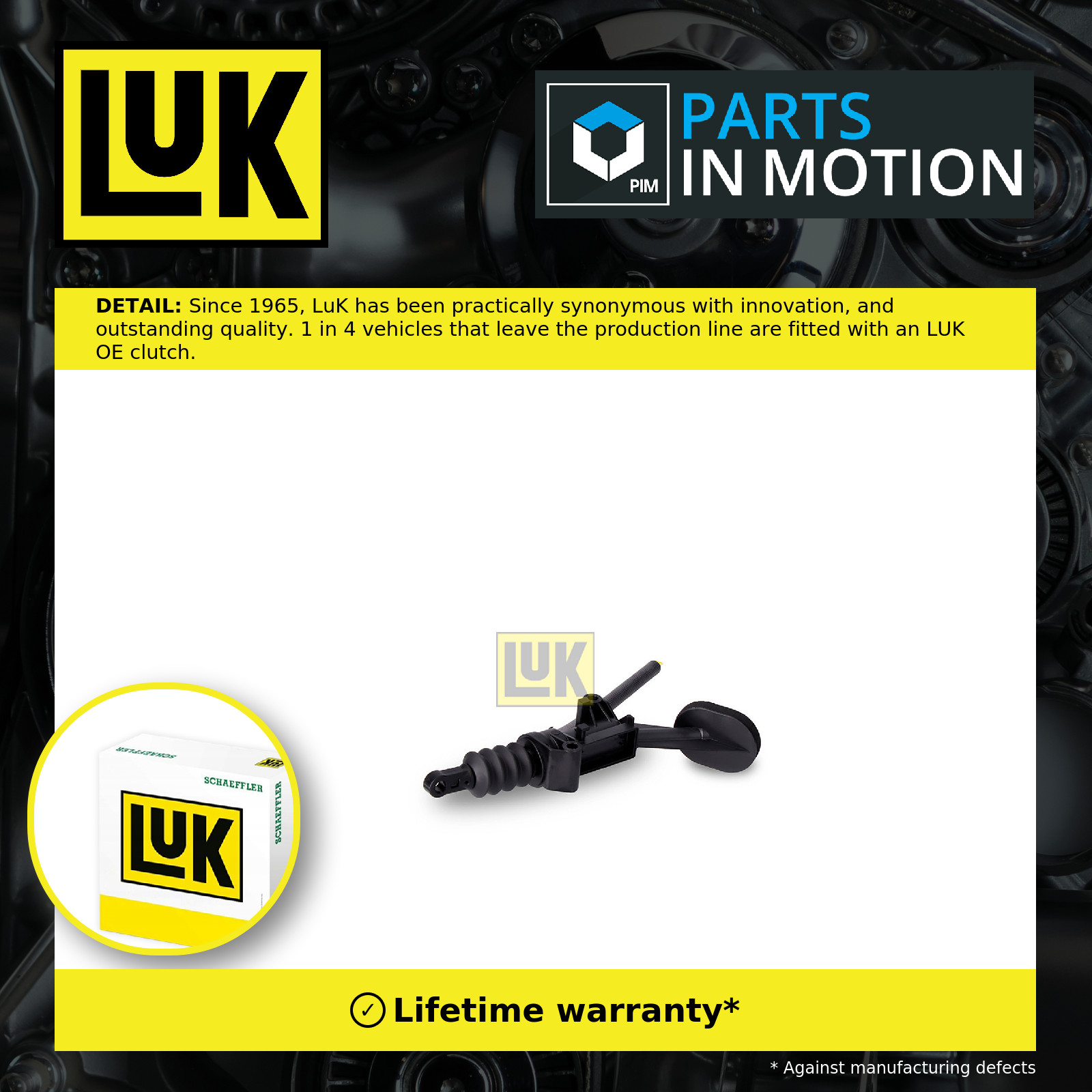Clutch Master Cylinder fits FORD TRANSIT TDCi 2.2D 11 to 14 LuK 1727157 1762805
