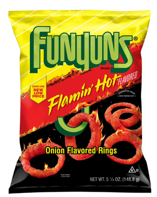 Funyuns Onion Flavored Rings, Flamin  Hot, 5.25 oz bag