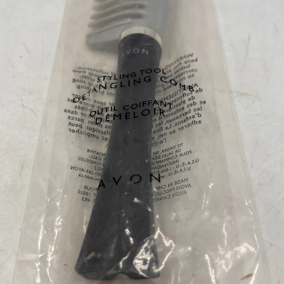 AVON Advance Techniques peine desenredante herramienta de peinado 9” cuidado del cabello de salón de colección 2001 Foto 4 de 4