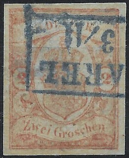 OLDENBURG 1861 _ MiNr. 13 _ 2 Groschen _ Stempel VAREL