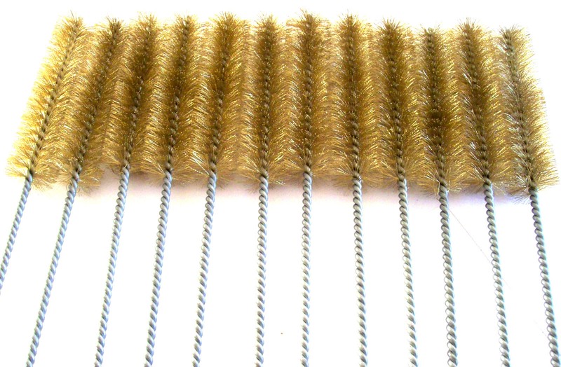 6 GOLIATH INDUSTRIAL 16" BRASS WIRE TUBE CLEANING BRUSH 1" TB10B BRUSHES GUN