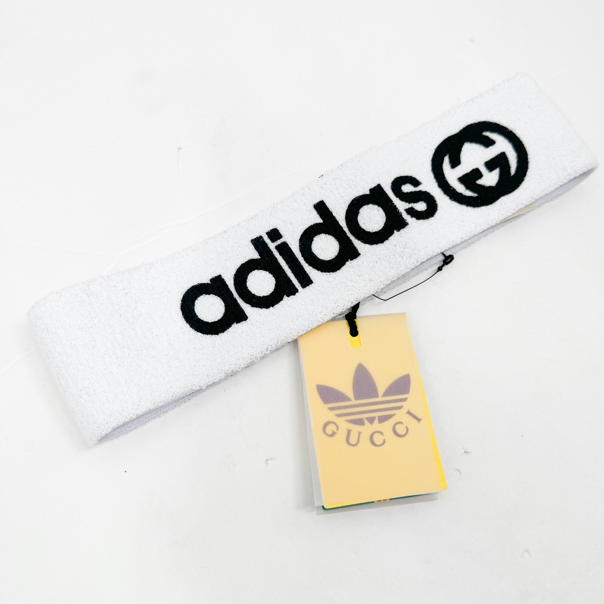 GUCCI X Adidas Sporty White / Black Printed Headband Size