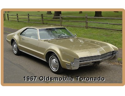 1967 Oldsmobile Tornado Gold Auto Refrigerator / Tool Box Magnet 