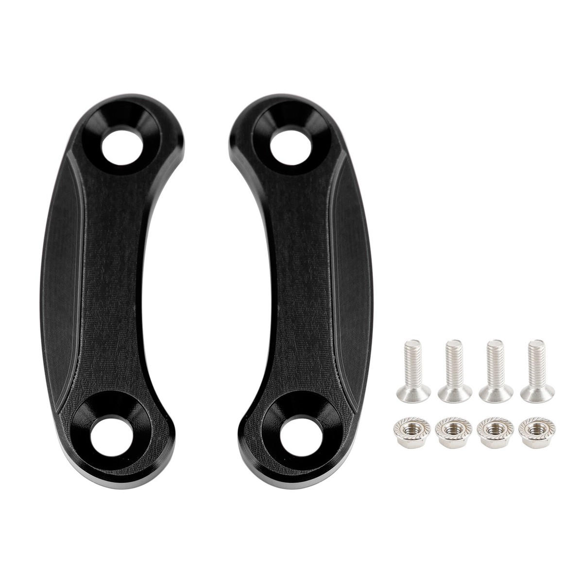Black mirror delete blanking block off plates fits Kawasaki