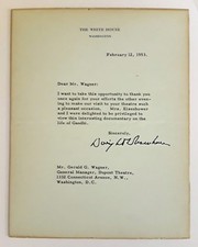 President Dwight D. Eisenhower Hand Signed Letter