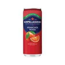 San Pellegrino Aranciata Rossa Orange/Blood Orange 330ml Can (Pack of 24)