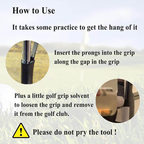 V-Groove Golf Grip Removal Tool, 11" for Standard Length Swinging Grips, Grip Re - Picture 5 of 12