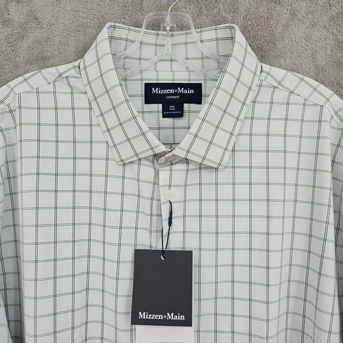Mizzen Main Leeward Langarm Hemd XXL Borte hell pastell blau kariert neu