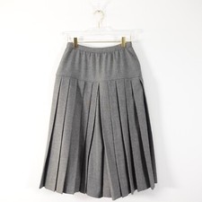 Valentino Garavani Womens Pants 2 XS Gray Wool Pleated Culottes Accordion VTG