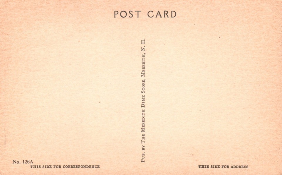 Postcard NH Meredith New Hampshire Lake Waukewan Antique Vintage PC