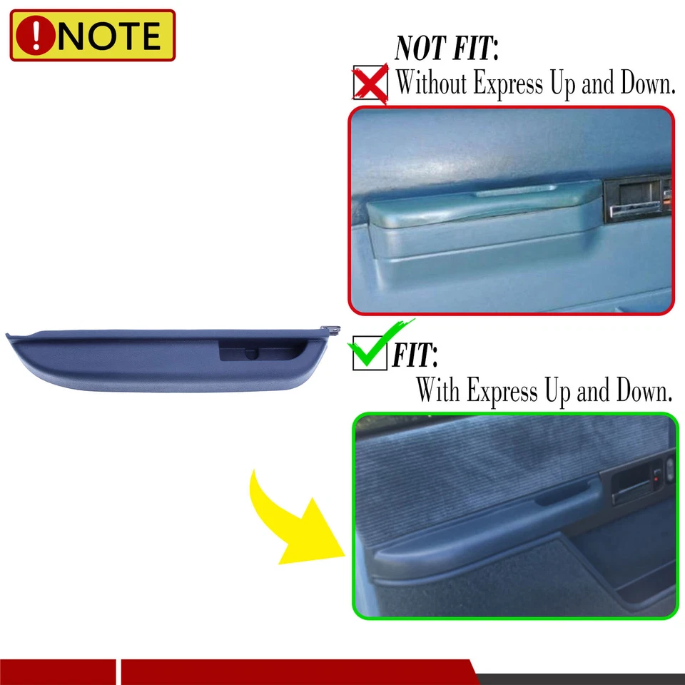 2x Front Door Armrests for Chevrolet C1500 C1500 Suburban GMC K1500 K2500 Blue - Image 4 of 4