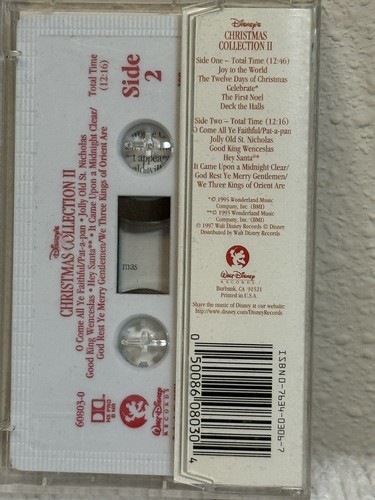 Walt Disney 1997 Christmas Music Collection II Case And Cassette Tape Tested - Picture 2 of 5