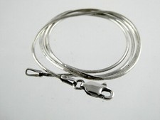 Italy Sterling Silver Angled Snake Chain Necklace 925 3.7g 16 Inch Length