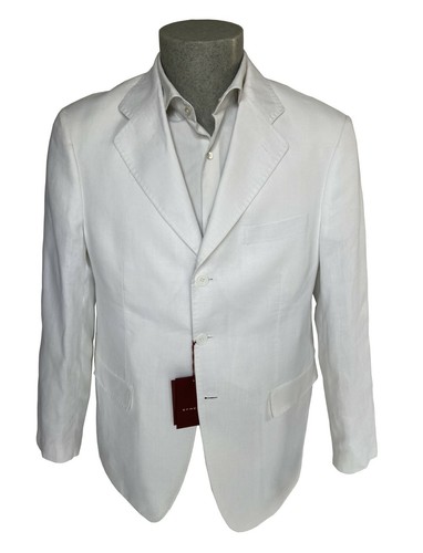 Giacca uomo EFRELLE, bianca in PURO LINO DROP 6, sconto 70%. | eBay