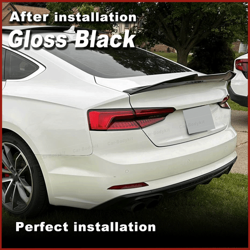 For Audi A5 S Line S5 RS5 B9 Coupe 17-22 Gloss Black Rear Trunk Spoiler Lip Wing - Picture 4 of 10