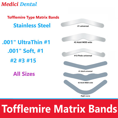 144x Matrix Band Tofflemire #1 .0001 .0002 #2 .0015 #3 #13 MOD - Foto 6