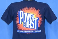vtg 90s POWER BURST ADVANCED PERFORMANCE BEVERAGE SPORTS DRINK t-shirt SMALL S