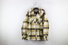 Vtg Quiksilver Surfing Mens Medium Quilted Flannel Button Shirt Jacket Jac Shirt