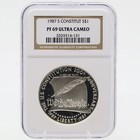1987 S Proof Silver Constitution 200th Anniversary $1 Pf69 Ultra Cameo Ngc