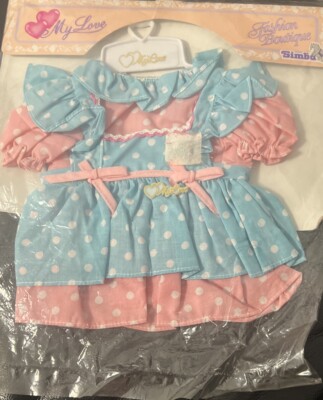 Puppenkleid für Puppen 42-46 Cm ,Neu/OVP,My Love Simba,Vintage 80er