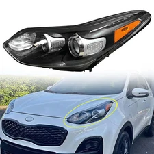 For 2017 2022 Kia Sportage Halogen Headlight Left Driver Side Assembly w LED DRL