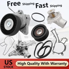 Ml320 Water Pump Thermostat Tensioner Belt Kit M112 For Mercedes Benz E320 98-03