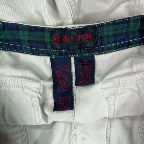 Vintage Ralph Lauren Pants Women 10 Khaki Cargo Wide Leg Baggy Streetwear Skater - Picture 11 of 18