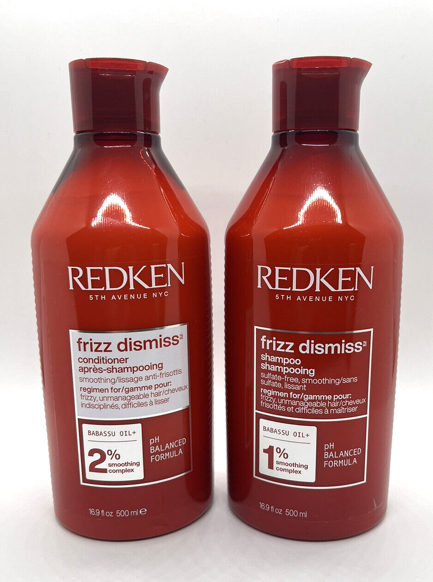 REDKEN Frizz Dismiss Shampoo Conditioner Set 16.9 oz Manages Frizz