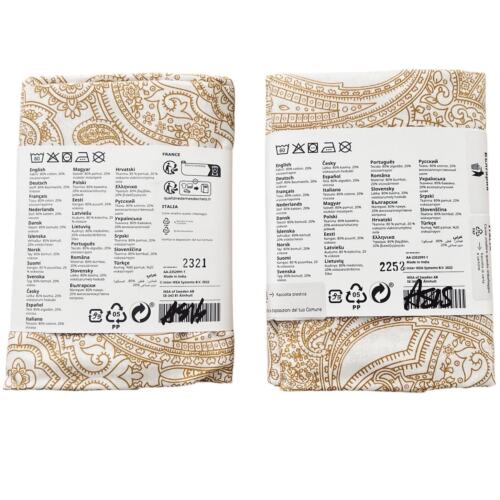 IKEA JATTEVALLMO Yellow & White Print Pillowcases 26" x 26" (Set of 2) - Picture 3 of 3