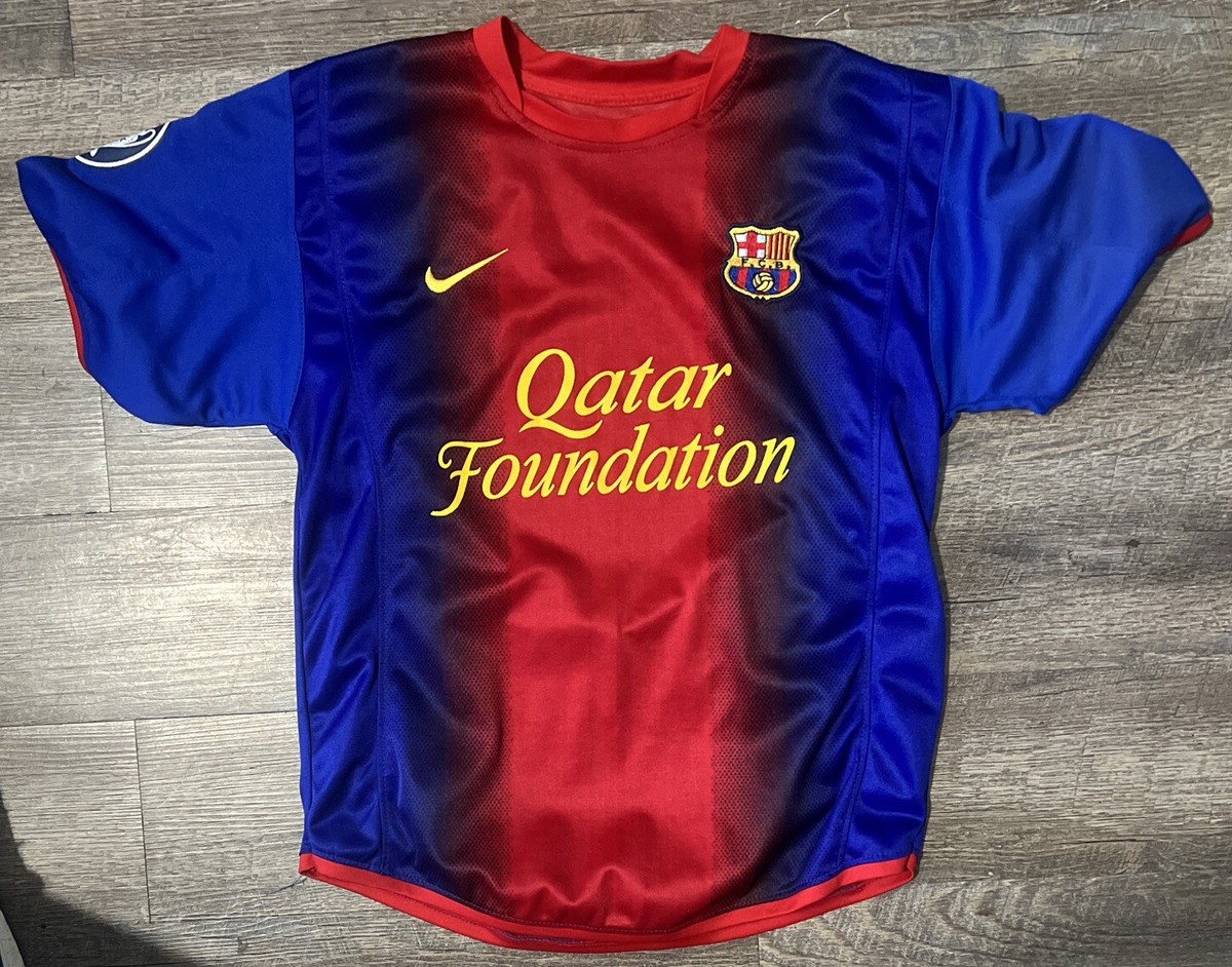 Nike FC Barcelona Mサイズ シャツ Nike Men's Jersey Shirt Size M Qatar Foundation FC Barcelona LFP