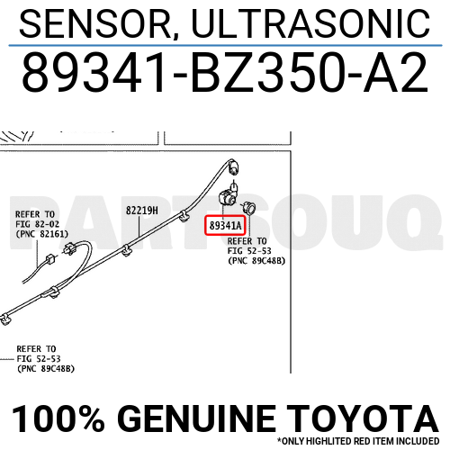 ねずこ 89341BZ350A2 Genuine Toyota SENSOR, ULTRASONIC 89341-BZ350-A2 | eBay